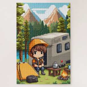 Camping in Pixel Art