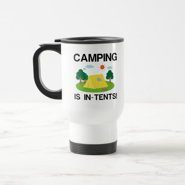 Camping IN ZELTEN Reisebecher (Links)