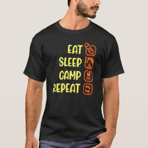 Camping isst Schlaflager Wiederholung Essenzieller T-Shirt