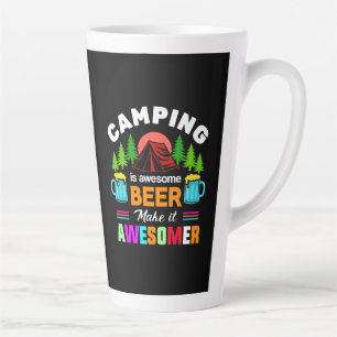 Camping ist Awesome Beer macht es noch Awesome-673 Milchtasse