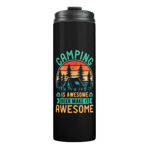 Camping ist großartig Bier macht es großartig Thermosbecher