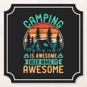 Camping ist großartig, Bier macht es großartig Untersetzer