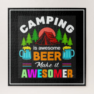 Camping ist großartiges Bier, macht es noch großar