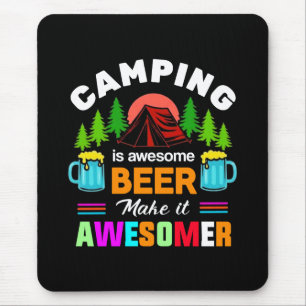 Camping ist großartiges Bier Macht es noch großart Mousepad