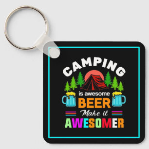 Camping ist großartiges Bier Macht es noch großart Schlüsselanhänger