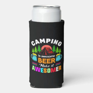 Camping ist großartiges Bier Macht es noch großart Selters Dosenkühler
