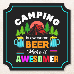 Camping ist großartiges Bier Macht es noch großart Untersetzer