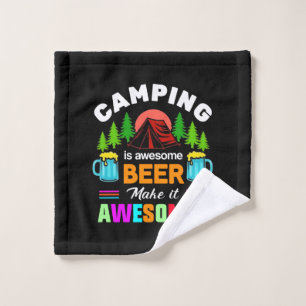 Camping ist großartiges Bier Macht es noch großart Waschlappen