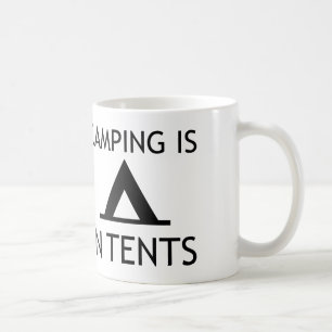 Camping ist in Zehntelpuppe Kaffeetasse