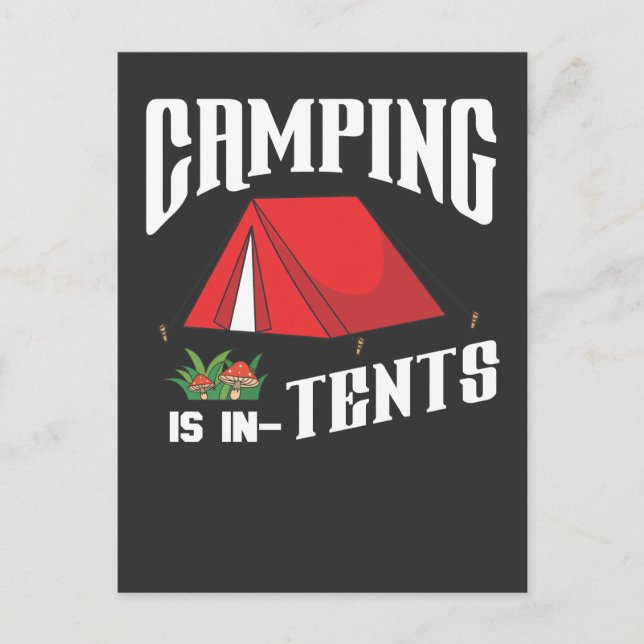 Camping ist in Zelten Geschenk für Camper Postkarte (Vorderseite)