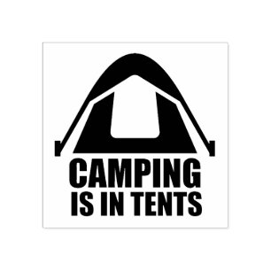Camping ist in Zelten Gummistempel
