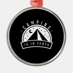 Camping ist in Zelten Ornament Aus Metall
