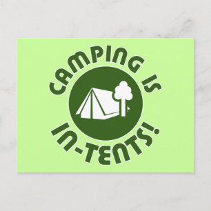 Camping ist in Zelten Postkarte