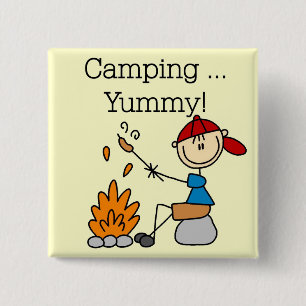 Camping ist Lecker T-Shirts und Geschenke Button