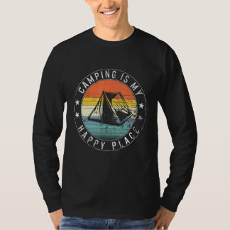 Camping ist mein glücklichster Ort Wandernder Kump T-Shirt