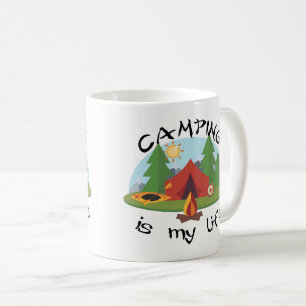 Camping ist mein Leben-Zelt und Wald Kaffeetasse