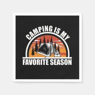 Camping ist mein Lieblingsslogan Serviette