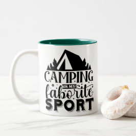 Camping ist mein Lieblingssport Zweifarbige Tasse
