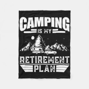 Camping ist mein Rentenplan Lustiger Campingliebha Fleecedecke