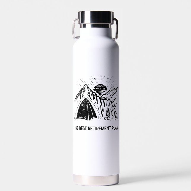 Camping ist mein Ruhestandslager Trinkflasche (Vorne)