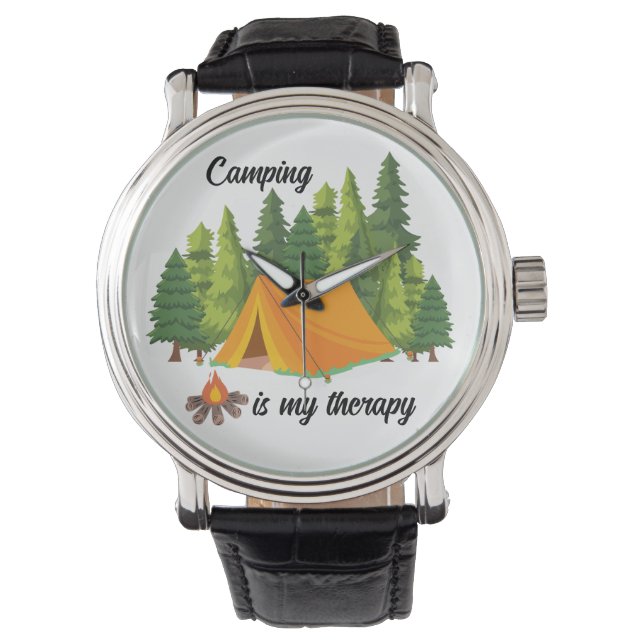 Camping ist mein Therapiesommer Armbanduhr (Vorderseite)