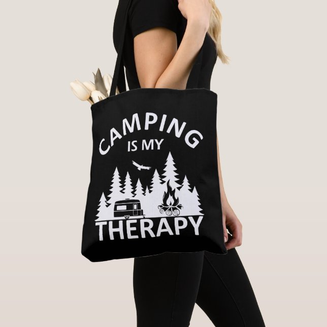 Camping ist mein Therapiewitterungsmotto Tasche (Von Nahem)
