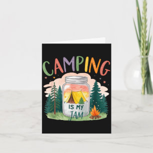 Camping ist mein Zelt Wald Thema Karte