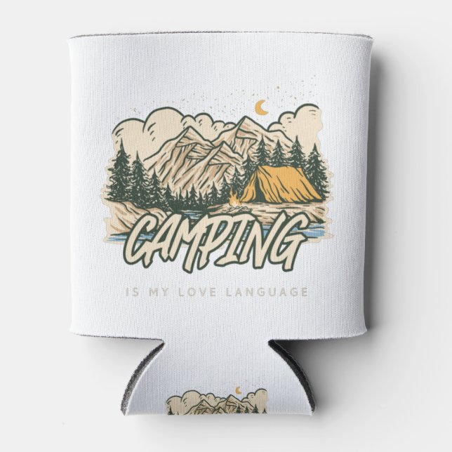 Camping ist meine Liebe Dosenkühler (Vorderseite)