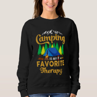 Camping ist meine Lieblingstherapie Cute Vintage Sweatshirt