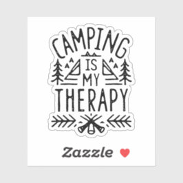 Camping ist meine Therapie Aufkleber