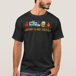 Camping ist meine Therapie Campfire Lustiger Campe T-Shirt