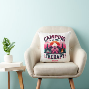 Camping ist meine Therapie Kissen
