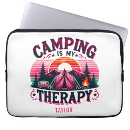 Camping ist meine Therapie Laptopschutzhülle