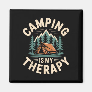 Camping ist meine Therapie lustiger Camper Magnet
