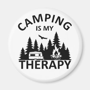 Camping ist meine Therapie lustiger Camper-Slogan Magnet