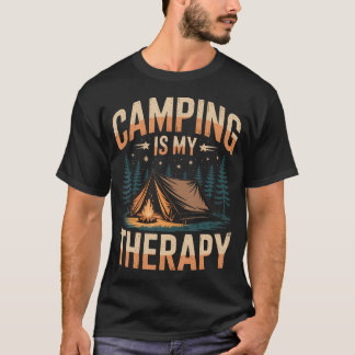 Camping ist meine Therapie Lustiges Outdoor-Lagerf T-Shirt