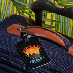 Camping ist meine Therapie Outdoor-Urlaub Geschenk Gepäckanhänger