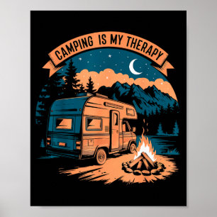 Camping ist meine Therapie Poster