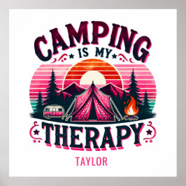 Camping ist meine Therapie Poster