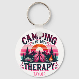 Camping ist meine Therapie Schlüsselanhänger