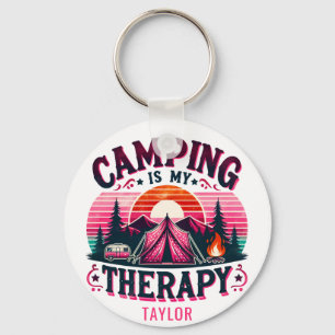Camping ist meine Therapie Schlüsselanhänger