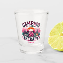Camping ist meine Therapie Schnapsglas