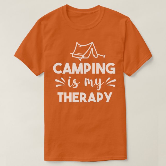 Camping ist meine Therapie T-Shirt (Design vorne)