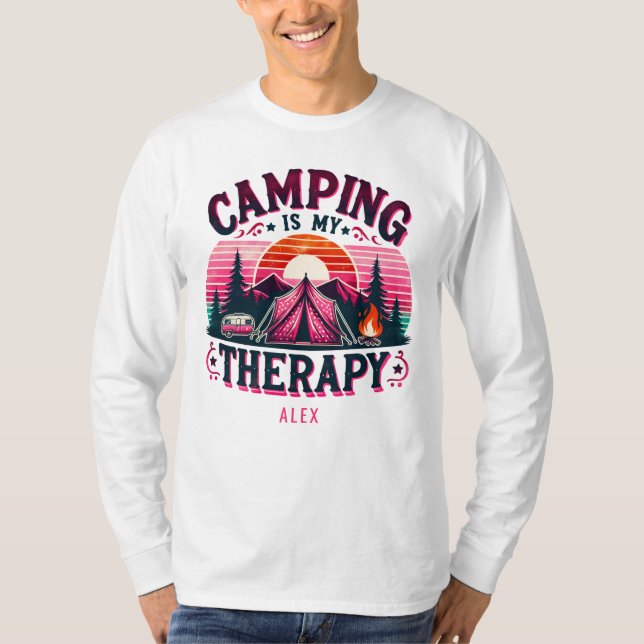 Camping ist meine Therapie T-Shirt (Vorderseite)