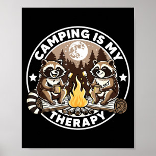 Camping ist Therapie wandern Camping Liebhaber Was Poster