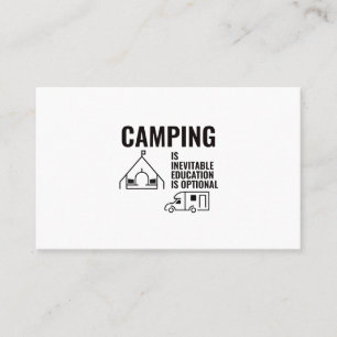 CAMPING IST UNVERMEIDBARE BILDUNG IST OPTIONAL VISITENKARTE