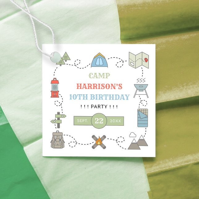 Camping jeder Geburtstagspartei Geschenkanhänger (Von Creator hochgeladen)