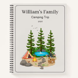 Camping Journal With Camping Illustration Notizbuch
