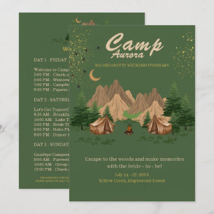 Camping-Junggesellinnen-Wochenend-Abenteuer Dankeskarte