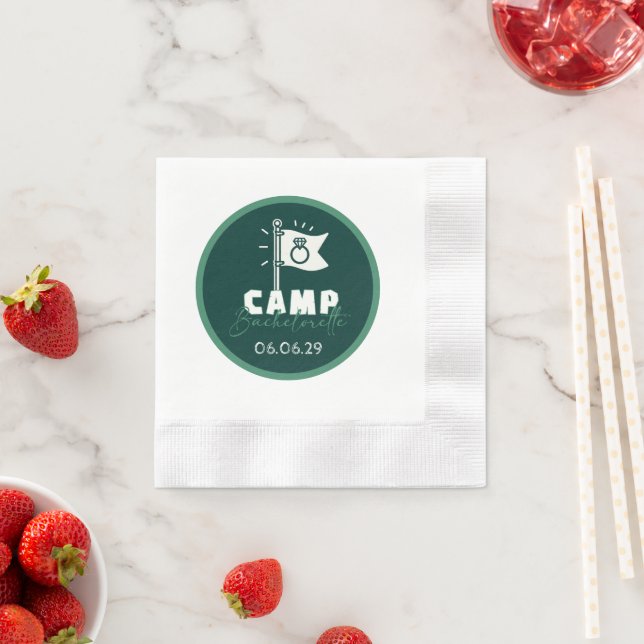Camping Junggesellinnenabschied Serviette (Beispiel)